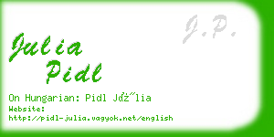 julia pidl business card